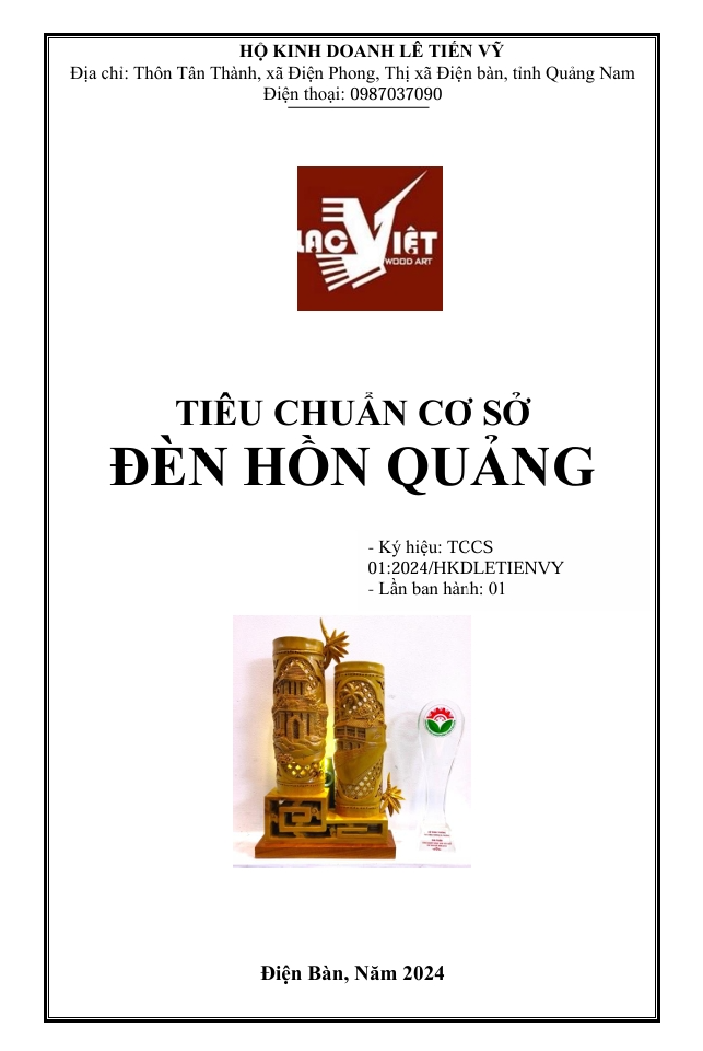 TIÊU CHUẨN CƠ SỞ ĐÈN HỒN QUẢNG